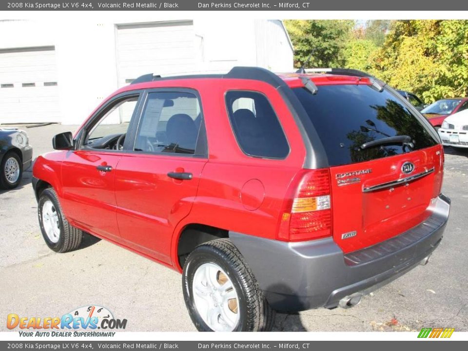 2008 Kia Sportage LX V6 4x4 Volcanic Red Metallic / Black Photo #8