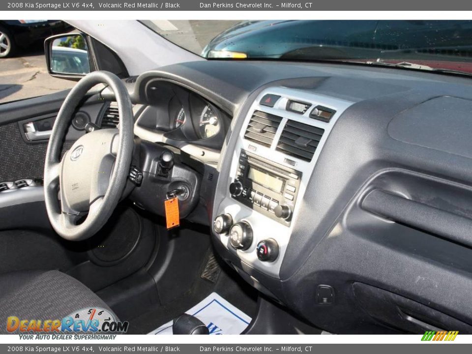 2008 Kia Sportage LX V6 4x4 Volcanic Red Metallic / Black Photo #10