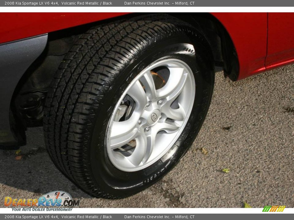 2008 Kia Sportage LX V6 4x4 Volcanic Red Metallic / Black Photo #11