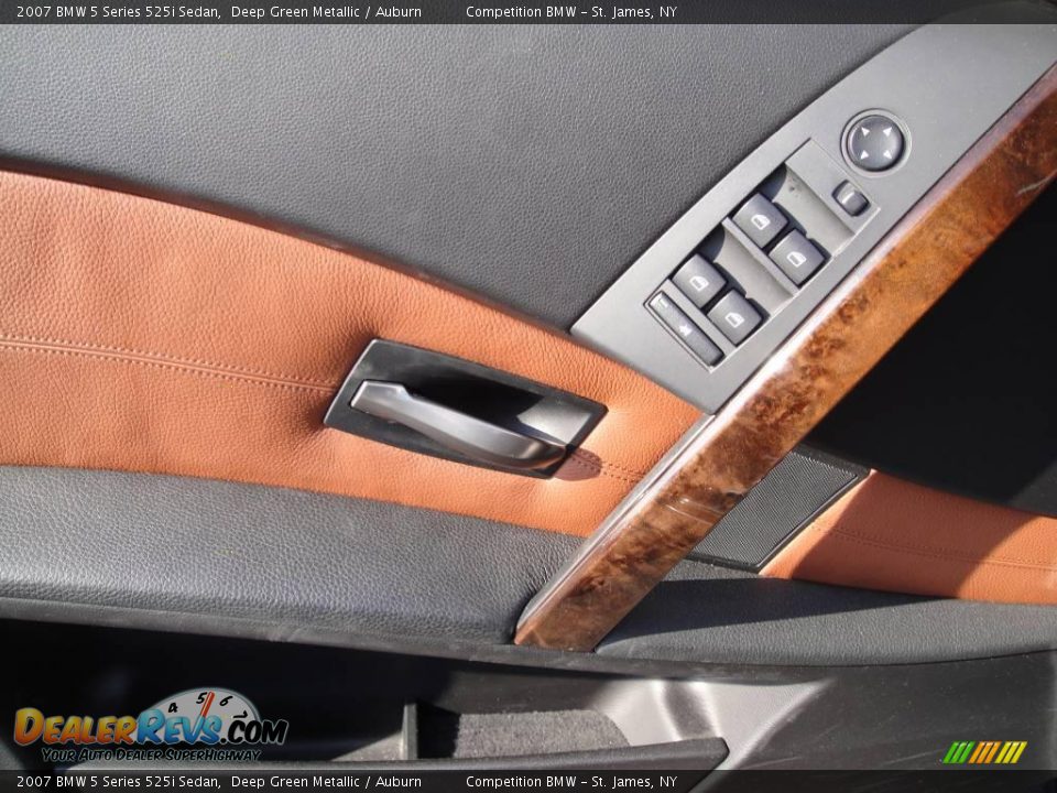 2007 BMW 5 Series 525i Sedan Deep Green Metallic / Auburn Photo #8