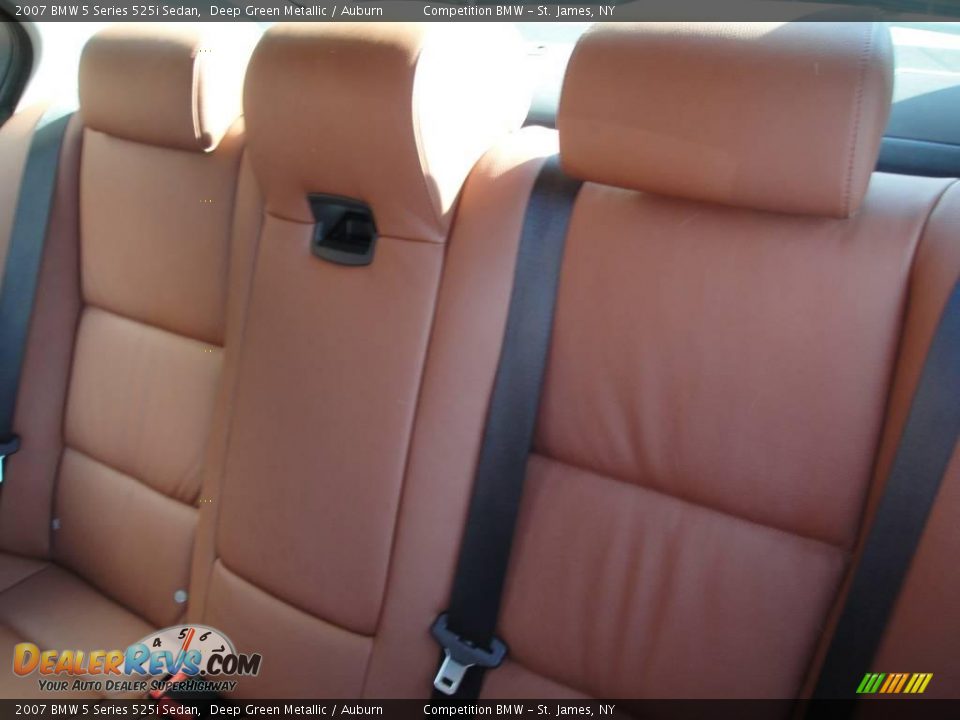 2007 BMW 5 Series 525i Sedan Deep Green Metallic / Auburn Photo #12