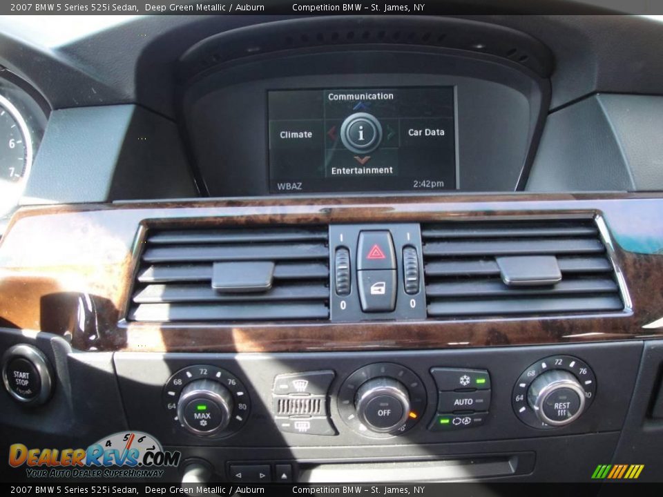 2007 BMW 5 Series 525i Sedan Deep Green Metallic / Auburn Photo #13