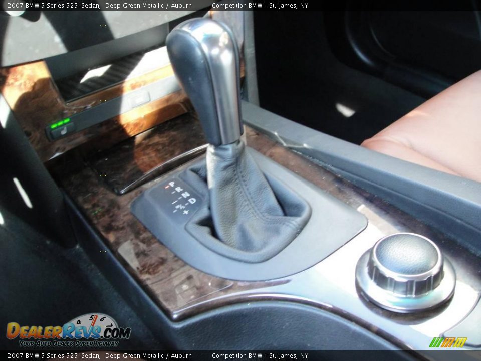 2007 BMW 5 Series 525i Sedan Deep Green Metallic / Auburn Photo #14