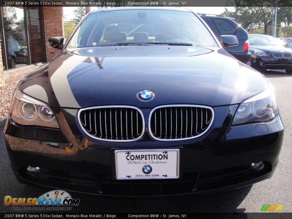 2007 BMW 5 Series 530xi Sedan Monaco Blue Metallic / Beige Photo #2