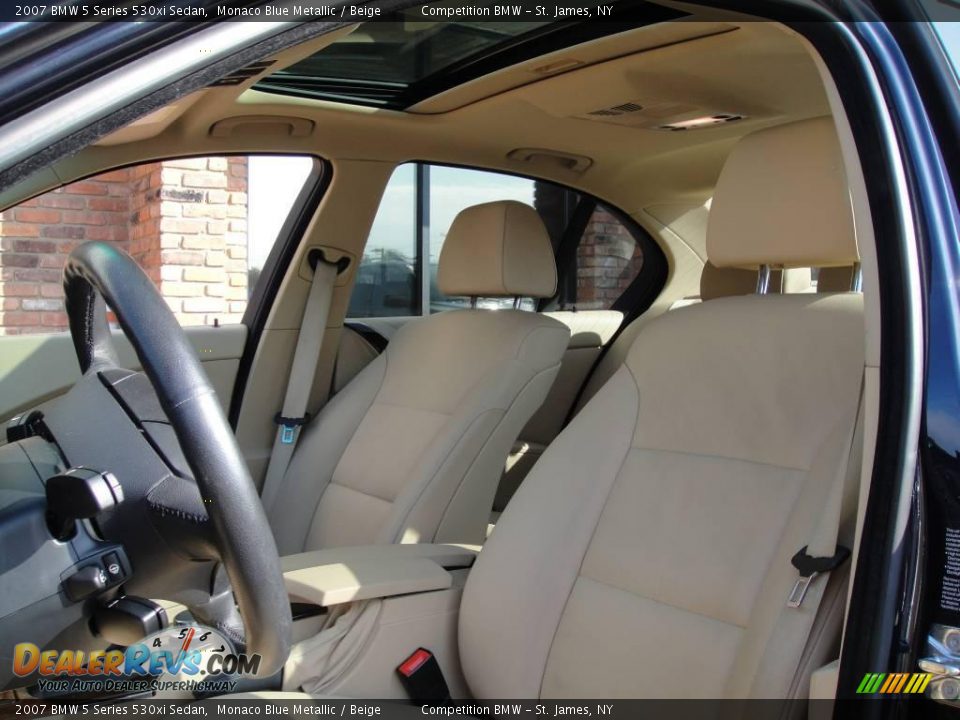 2007 BMW 5 Series 530xi Sedan Monaco Blue Metallic / Beige Photo #8