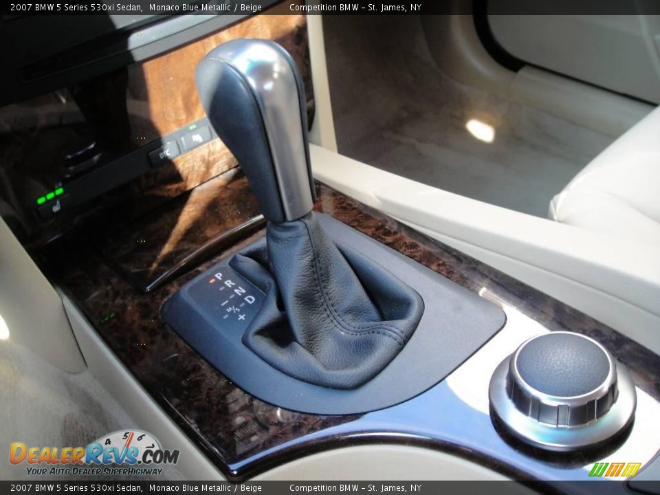 2007 BMW 5 Series 530xi Sedan Monaco Blue Metallic / Beige Photo #14