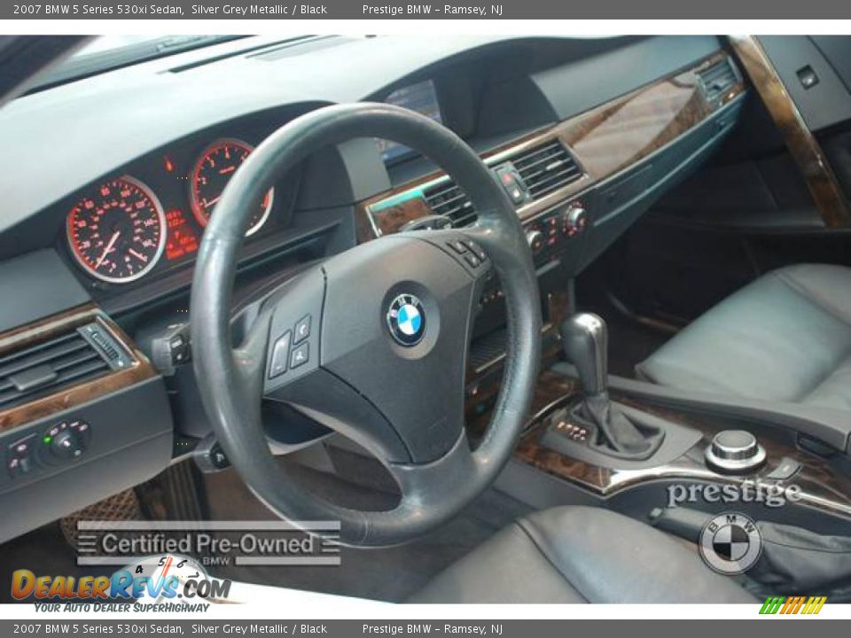 2007 BMW 5 Series 530xi Sedan Silver Grey Metallic / Black Photo #4