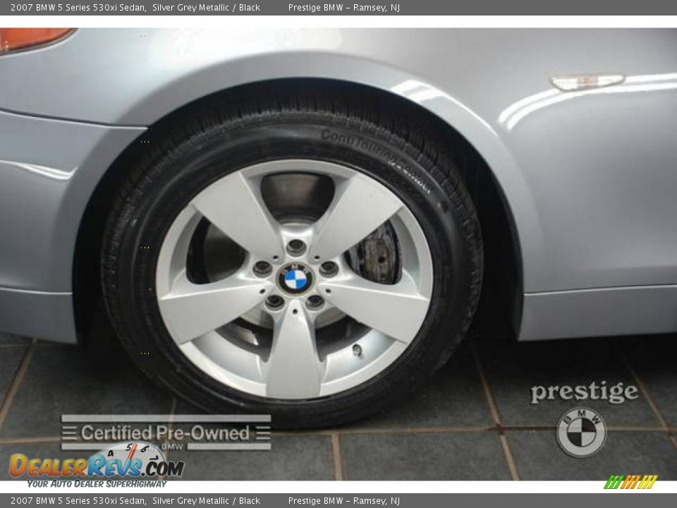 2007 BMW 5 Series 530xi Sedan Silver Grey Metallic / Black Photo #9