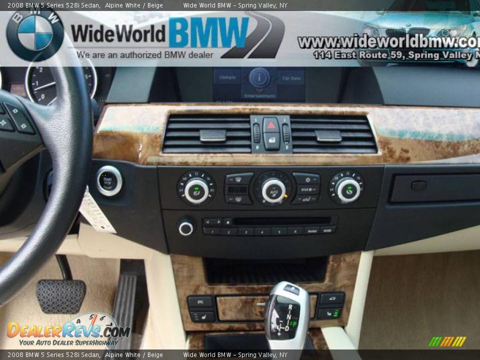 2008 BMW 5 Series 528i Sedan Alpine White / Beige Photo #11