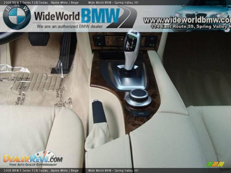 2008 BMW 5 Series 528i Sedan Alpine White / Beige Photo #12
