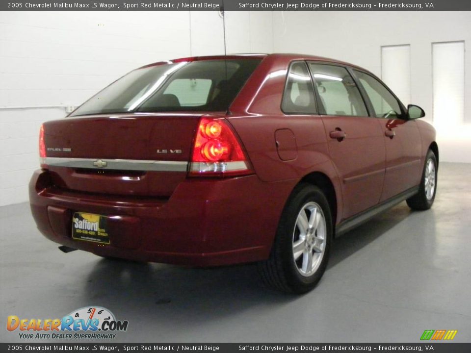 2005 Chevrolet Malibu Maxx LS Wagon Sport Red Metallic / Neutral Beige Photo #4