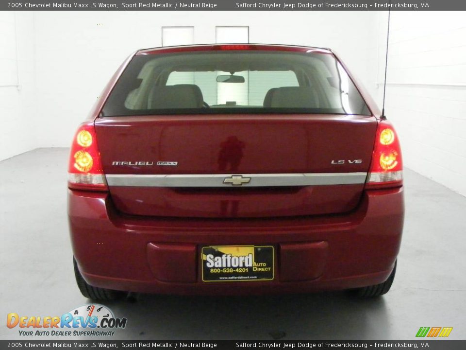 2005 Chevrolet Malibu Maxx LS Wagon Sport Red Metallic / Neutral Beige Photo #5