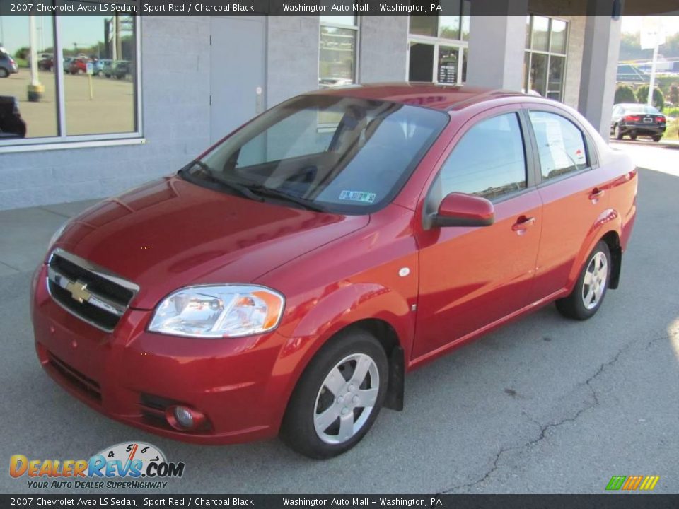2007 Chevrolet Aveo LS Sedan Sport Red / Charcoal Black Photo #2