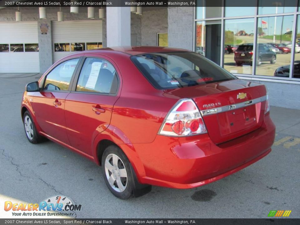 2007 Chevrolet Aveo LS Sedan Sport Red / Charcoal Black Photo #4