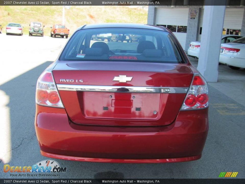 2007 Chevrolet Aveo LS Sedan Sport Red / Charcoal Black Photo #5