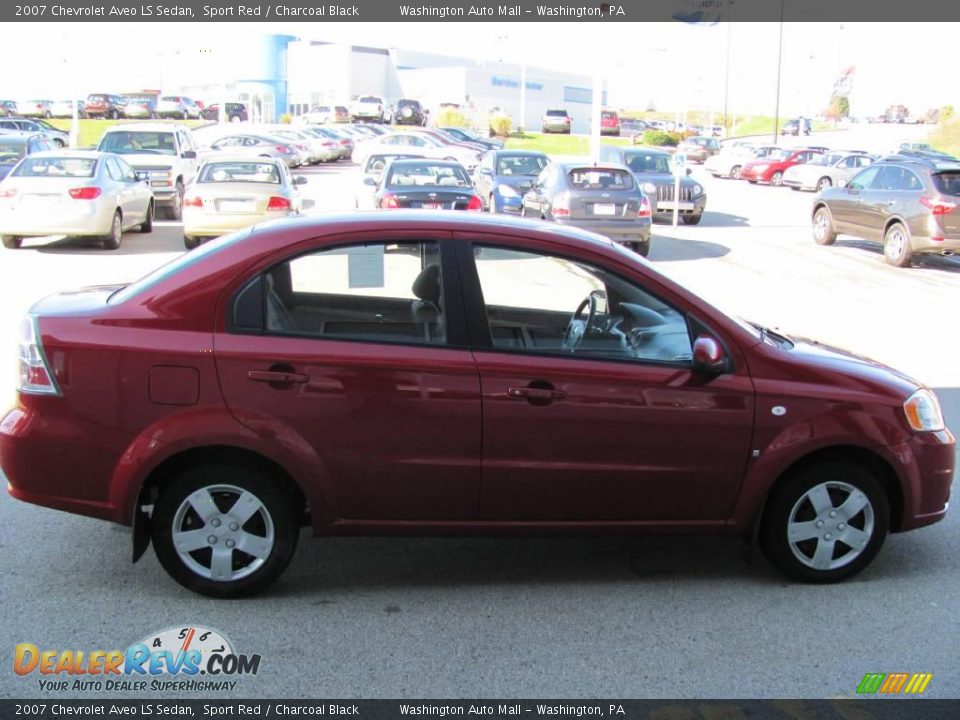 2007 Chevrolet Aveo LS Sedan Sport Red / Charcoal Black Photo #6