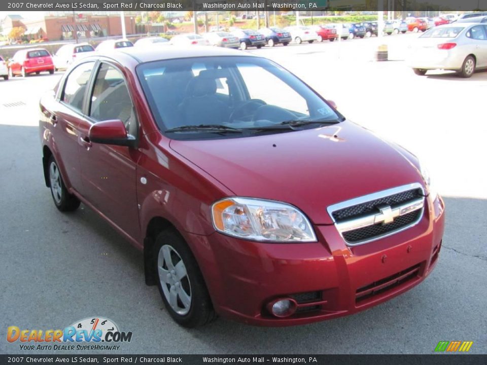2007 Chevrolet Aveo LS Sedan Sport Red / Charcoal Black Photo #8
