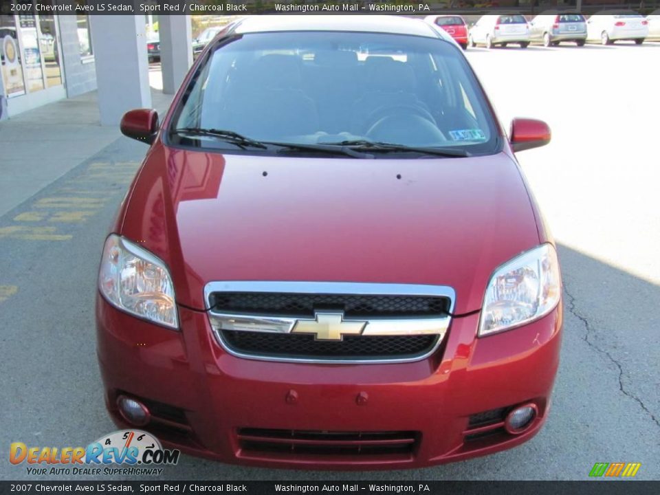 2007 Chevrolet Aveo LS Sedan Sport Red / Charcoal Black Photo #9
