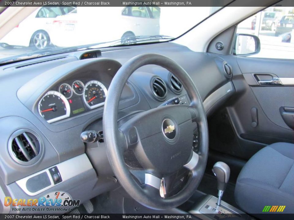 2007 Chevrolet Aveo LS Sedan Sport Red / Charcoal Black Photo #12