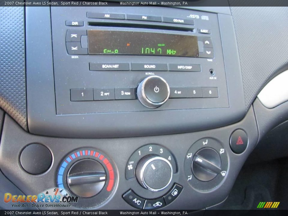 2007 Chevrolet Aveo LS Sedan Sport Red / Charcoal Black Photo #14