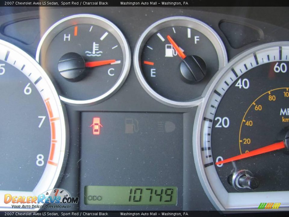2007 Chevrolet Aveo LS Sedan Sport Red / Charcoal Black Photo #20