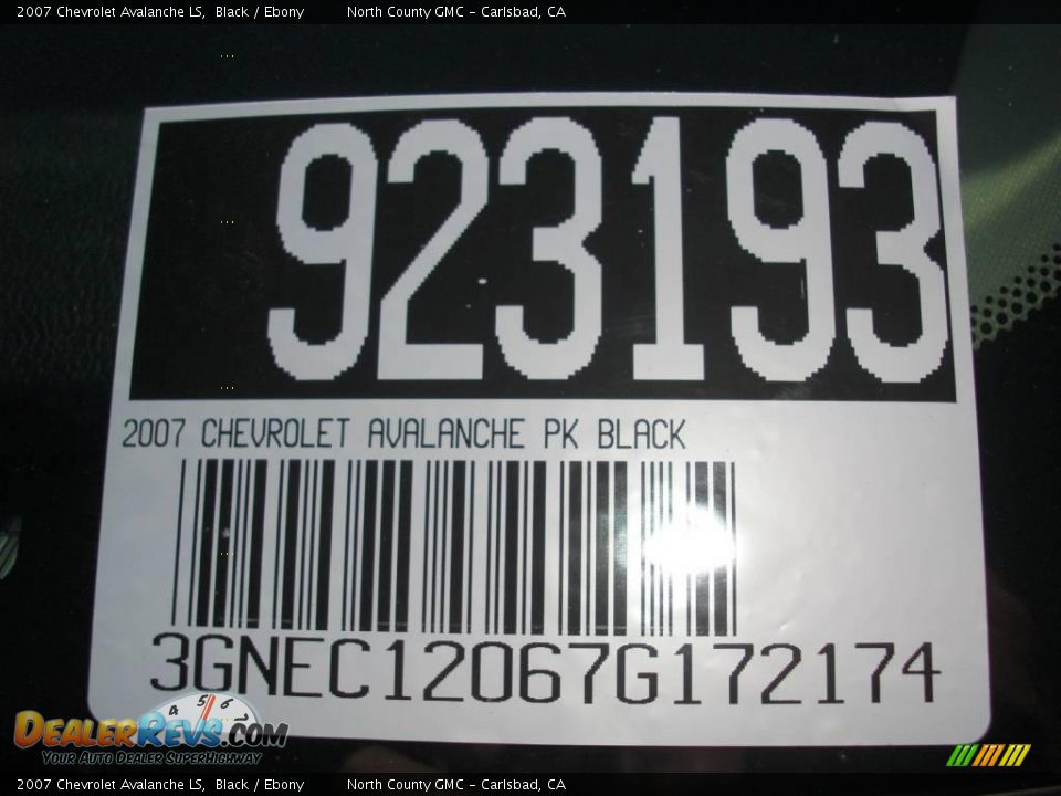 2007 Chevrolet Avalanche LS Black / Ebony Photo #14