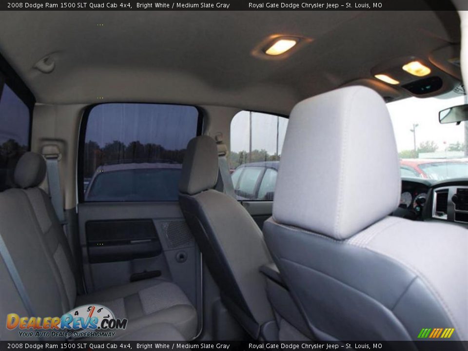 2008 Dodge Ram 1500 SLT Quad Cab 4x4 Bright White / Medium Slate Gray Photo #9