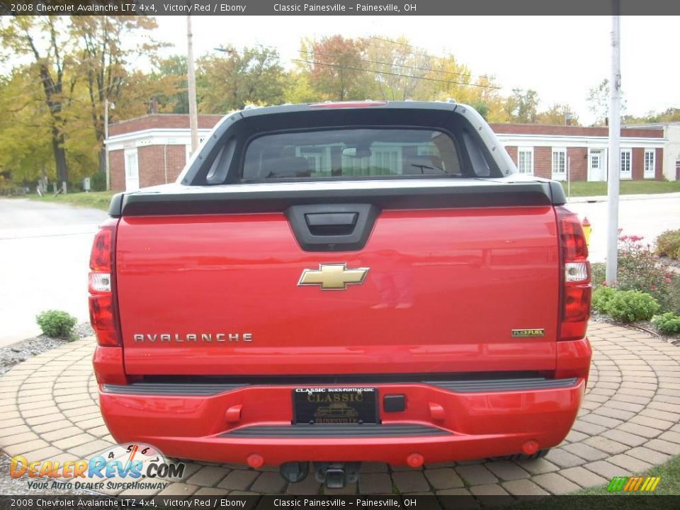 2008 Chevrolet Avalanche LTZ 4x4 Victory Red / Ebony Photo #7