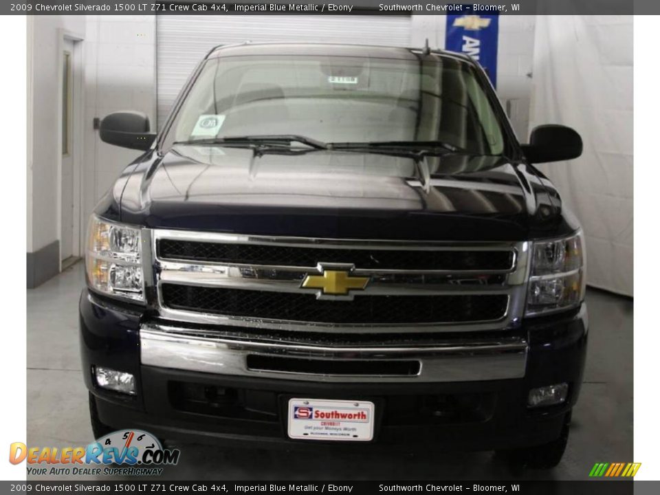 2009 Chevrolet Silverado 1500 LT Z71 Crew Cab 4x4 Imperial Blue Metallic / Ebony Photo #2