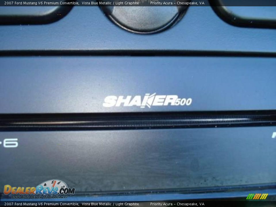 2007 Ford Mustang V6 Premium Convertible Vista Blue Metallic / Light Graphite Photo #16
