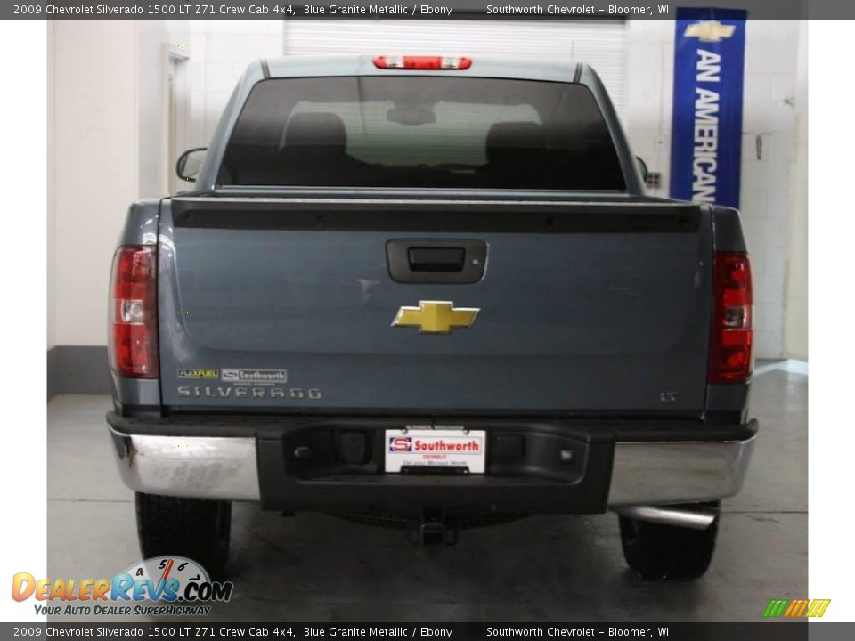 2009 Chevrolet Silverado 1500 LT Z71 Crew Cab 4x4 Blue Granite Metallic / Ebony Photo #3