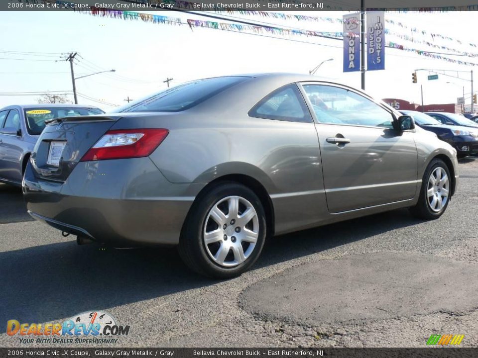 2006 Honda Civic LX Coupe Galaxy Gray Metallic / Gray Photo #4