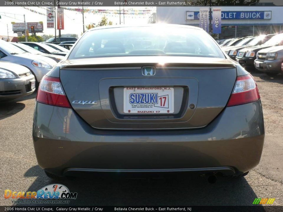 2006 Honda Civic LX Coupe Galaxy Gray Metallic / Gray Photo #5