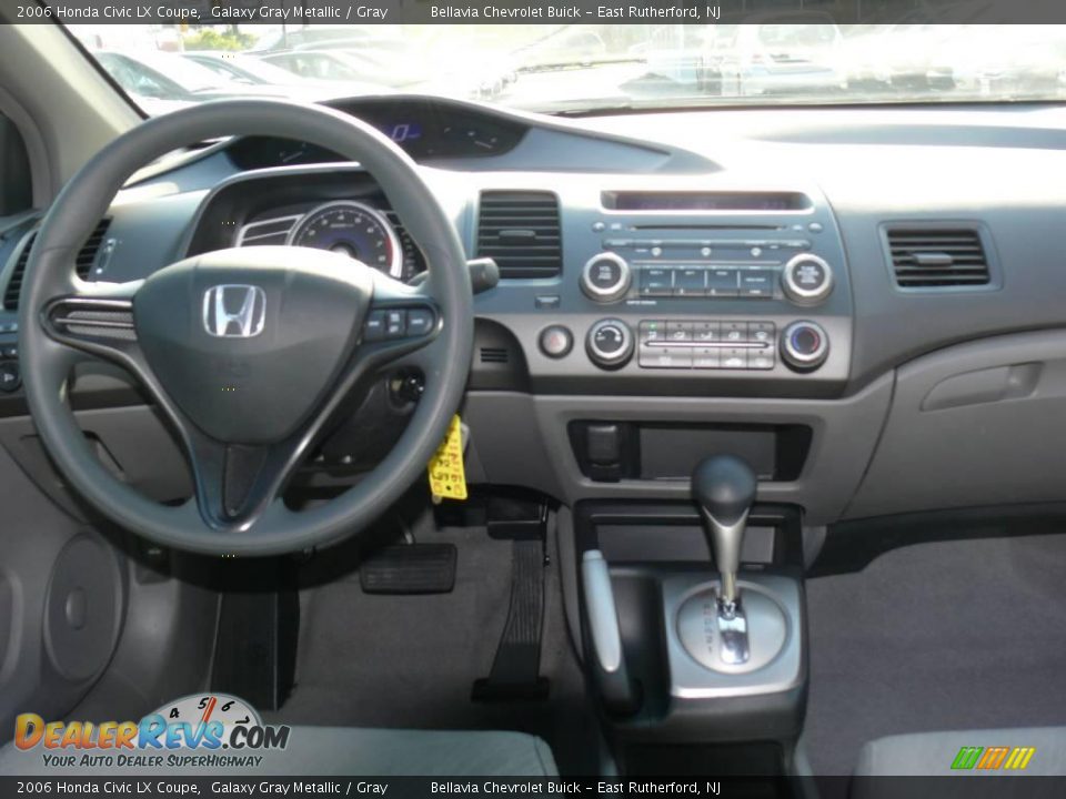 2006 Honda Civic LX Coupe Galaxy Gray Metallic / Gray Photo #9