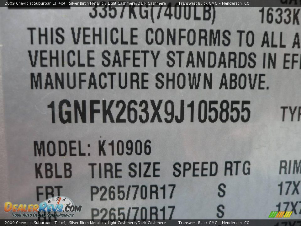 2009 Chevrolet Suburban LT 4x4 Silver Birch Metallic / Light Cashmere/Dark Cashmere Photo #34