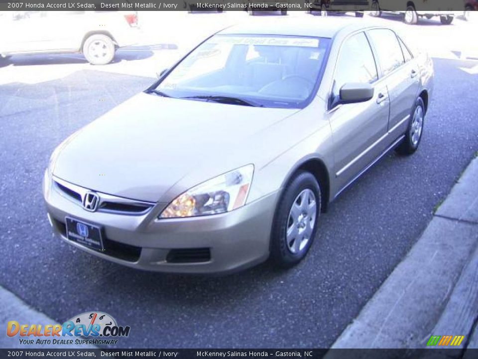 2007 Honda Accord LX Sedan Desert Mist Metallic / Ivory Photo #1