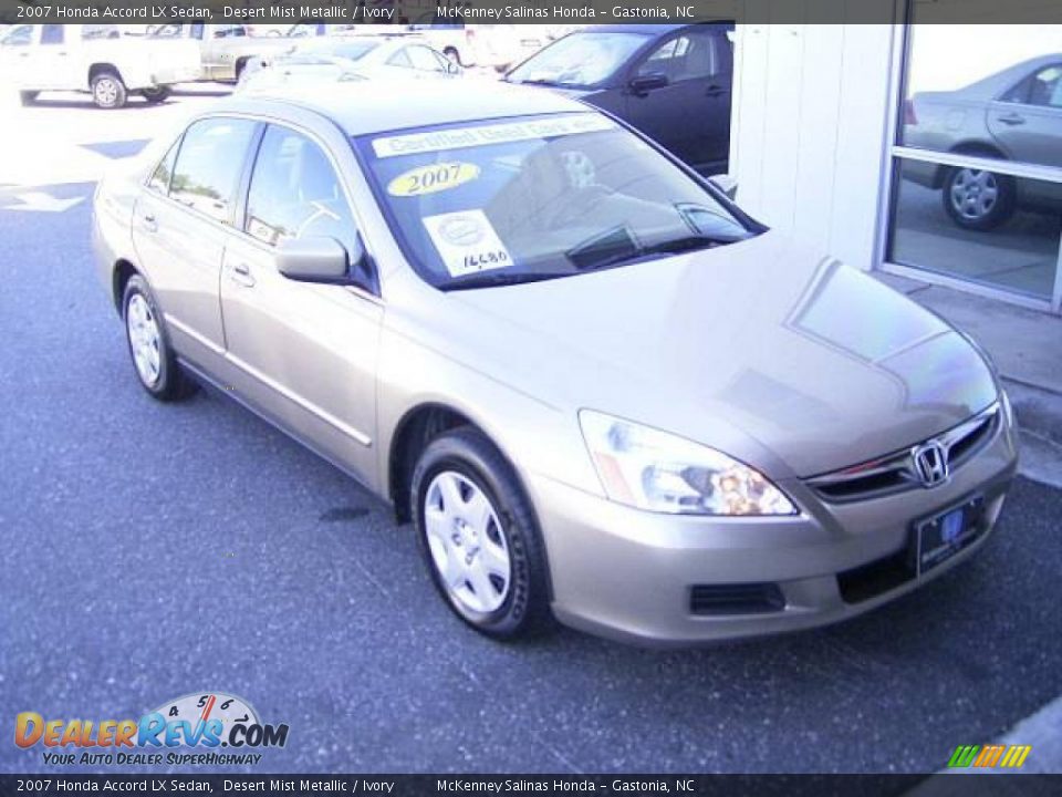 2007 Honda Accord LX Sedan Desert Mist Metallic / Ivory Photo #5