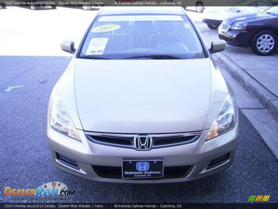 2007 Honda Accord LX Sedan Desert Mist Metallic / Ivory Photo #6