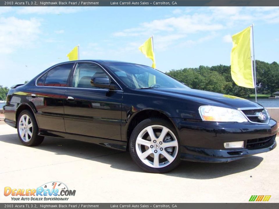 2003 Acura TL 3.2 Nighthawk Black Pearl / Parchment Photo #1