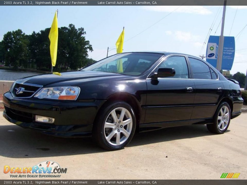 2003 Acura TL 3.2 Nighthawk Black Pearl / Parchment Photo #4