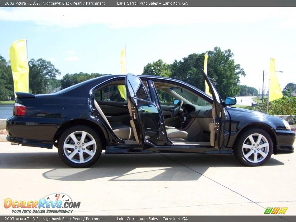 2003 Acura TL 3.2 Nighthawk Black Pearl / Parchment Photo #7