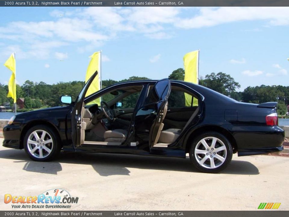 2003 Acura TL 3.2 Nighthawk Black Pearl / Parchment Photo #8