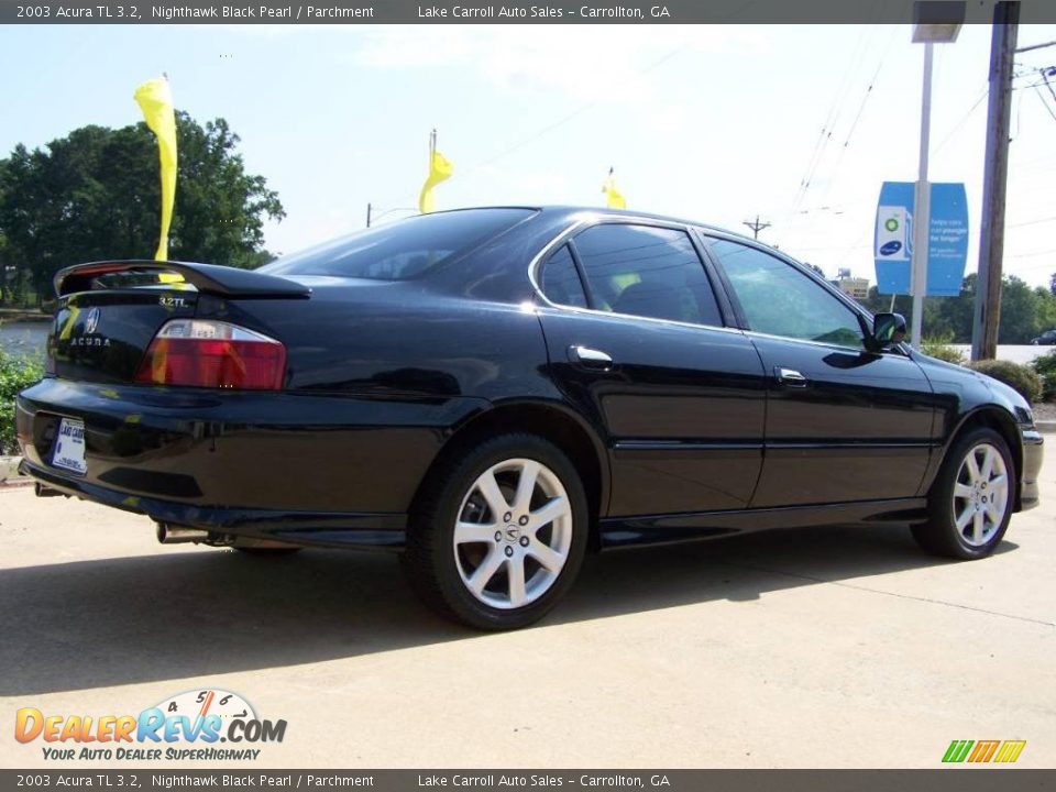 2003 Acura TL 3.2 Nighthawk Black Pearl / Parchment Photo #11
