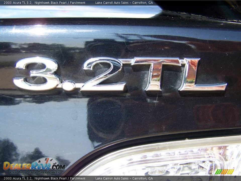 2003 Acura TL 3.2 Nighthawk Black Pearl / Parchment Photo #14