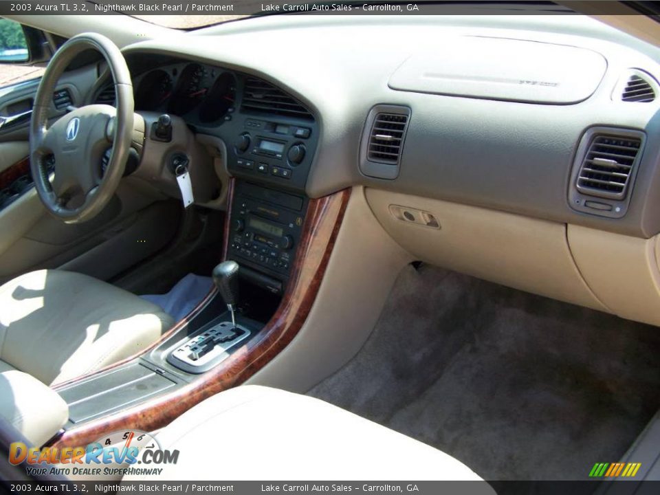 2003 Acura TL 3.2 Nighthawk Black Pearl / Parchment Photo #16