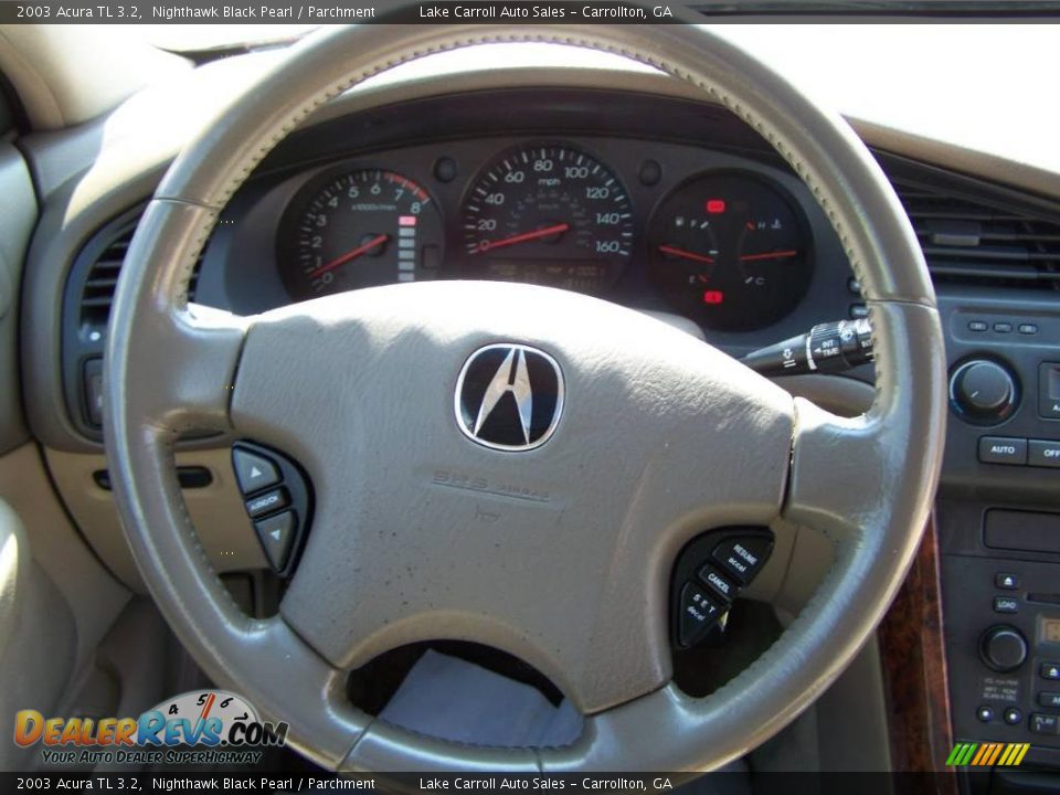 2003 Acura TL 3.2 Nighthawk Black Pearl / Parchment Photo #17