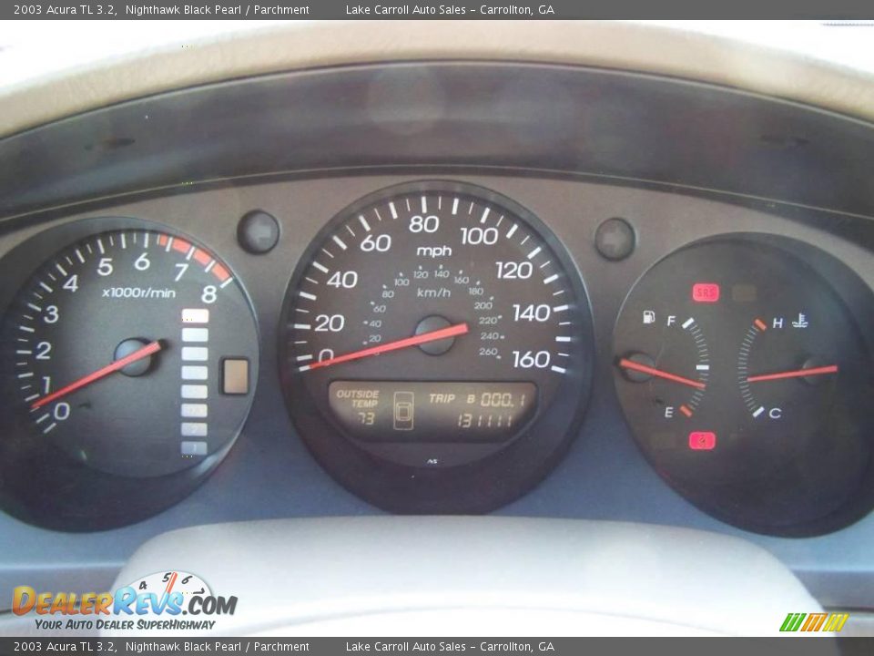 2003 Acura TL 3.2 Nighthawk Black Pearl / Parchment Photo #19