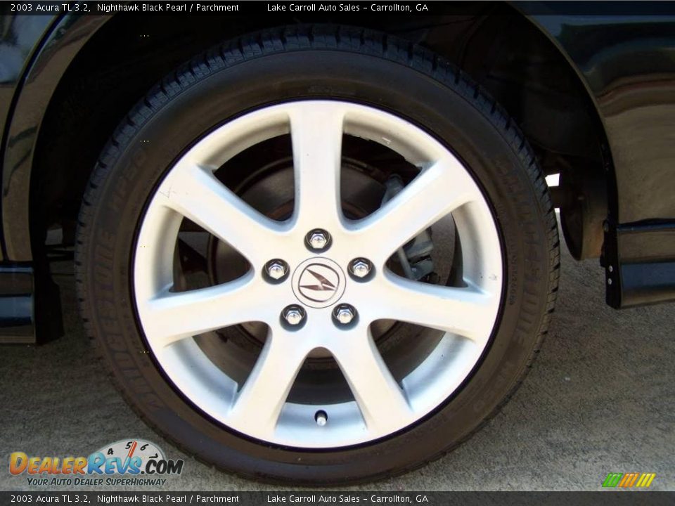 2003 Acura TL 3.2 Nighthawk Black Pearl / Parchment Photo #23