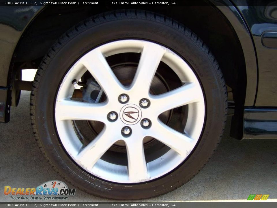 2003 Acura TL 3.2 Nighthawk Black Pearl / Parchment Photo #24