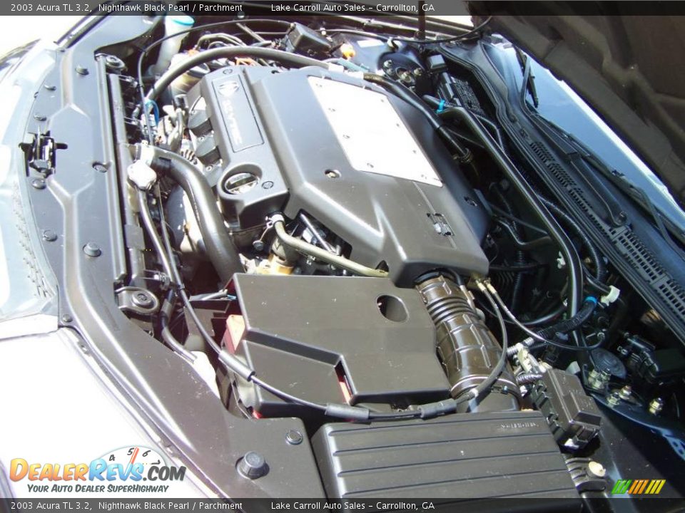 2003 Acura TL 3.2 Nighthawk Black Pearl / Parchment Photo #26